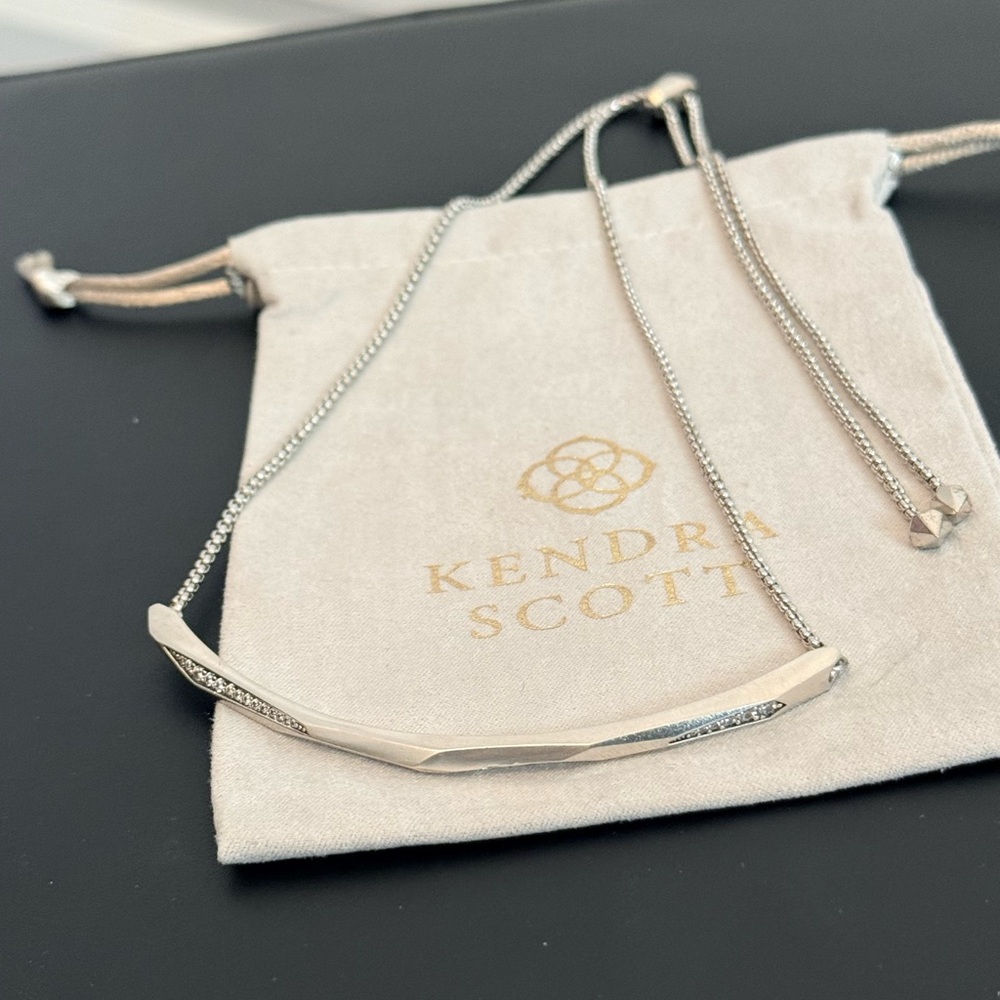 Kendra Scott Graham silver Adjustable Necklace